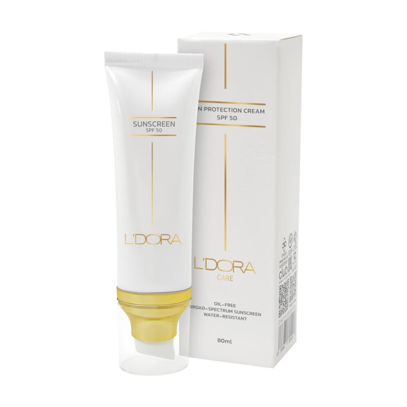 کرم ضد آفتاب SPF50 بی رنگ ۸۰ میلی‌لیتر